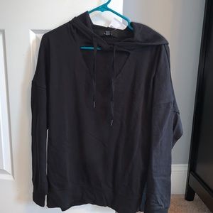 Black womens hooded sweatshirt. Size 1X